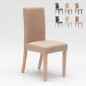 Spisebords stol polsteret med stof og træben henriksdal Comfort Luxury Mål