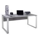 Skrivebord 170x80cm kontorstudie smartworking grå hvid Metaldesk Tilbud