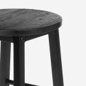 Tamm industriel designer barstol med træ sæde og metal stel fodstøtte Pris