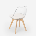 Goblet caurs nordisk design spisebord stol gennemsigtig hynde og træben Model