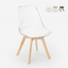 Goblet caurs nordisk design spisebord stol gennemsigtig hynde og træben Udvalg