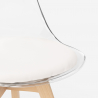 Goblet caurs nordisk design spisebord stol gennemsigtig hynde og træben Egenskaber