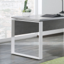 Skrivebord 170x80cm kontorstudie smartworking grå hvid Metaldesk Udsalg