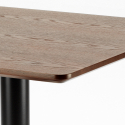 Burke cafebord sæt: 4 industrielt farvet stole og 90x90 cm træ bord 
