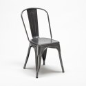 Just cafebord sæt: 4 farvet stole og 90x90 cm sort træ stål bord 