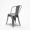 Just cafebord sæt: 4 farvet stole og 90x90 cm sort træ stål bord 
