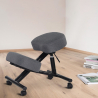 Balancesteel Lux ergonomisk knæstol kontorstol højdejuster i stål stof Udvalg