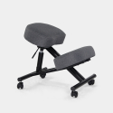 Balancesteel Lux ergonomisk knæstol kontorstol højdejuster i stål stof Egenskaber