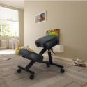 Balancesteel Lux ergonomisk knæstol kontorstol højdejuster i kunstlæder På Tilbud