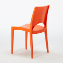 Prince cafebord sæt: 4 farvet plast stole og 90x90 cm træ stål bord 