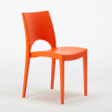 Prince cafebord sæt: 4 farvet plast stole og 90x90 cm træ stål bord 