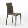 Barrett cafebord sæt: 4 polyrattan stole og 90x90 cm træ stål bord Pris