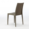 Barrett cafebord sæt: 4 polyrattan stole og 90x90 cm træ stål bord 