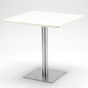 Barrett White cafebord sæt: 4 polyrattan stole og 90x90 cm hvid bord Egenskaber