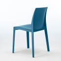 Jasper White cafebord sæt: 4 farvet plast stole og 90x90 cm hvid bord 