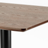 Dustin cafebord sæt: 4 farvet plast stole og 90x90 cm træ stål bord 