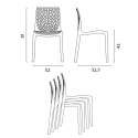 Dustin Black cafebord sæt: 4 farvet plast stole og 90x90 cm sort bord 