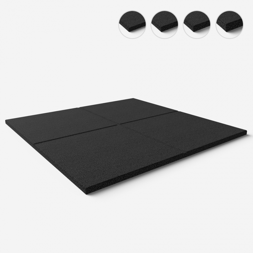 Fit Square 1x1m gummiflise underlag til fitness trænings maskine måtte På Tilbud Fit Square 1x1m gummiflise underlag til fitness trænings maskine måtte På Tilbud