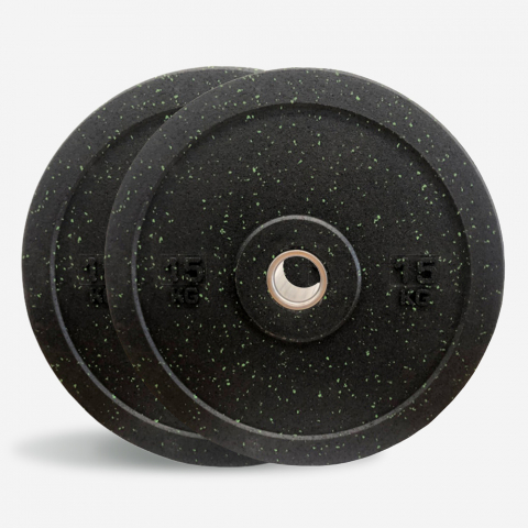 Bumper HD Dot 2 x 15 kg vægtskiver til olympiske vægtstang 50 mm