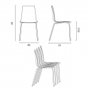 Mores cafebord sæt: 2 farvede stole og 70x70 cm firkantet stål bord 