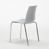 Mores cafebord sæt: 2 farvede stole og 70x70 cm firkantet stål bord 