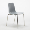 Mores cafebord sæt: 2 farvede stole og 70x70 cm firkantet stål bord Køb