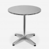 Taerium cafebord sæt: 2 stål stole og 70 cm rund stål bord Tilbud