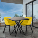 Navan Black bordsæt loungesæt med 70x70cm sort bord og 2 udendørs stole Valgfri