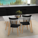 Hvidt spisebordssæt 120x80cm 4 stole design køkken restaurant Bounty Rabatter