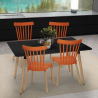 Spisebordssæt 120x80cm sort 4 stole design køkken restaurant bar Genk Rabatter