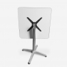 Magnum cafebord sæt: 2 farvede stole og 70x70 cm firkantet stål bord Rabatter