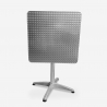 Caelum cafebord sæt: 2 farvede stole og 70x70 cm firkantet stål bord Udsalg
