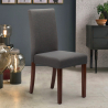 Comfort Chair henriksdal spisebords stol farverig stof polstret med træ ben 