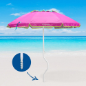 GiraFacile 220cm strand parasol med UPF 158+ UV-beskyttelse tilt Apollo 
