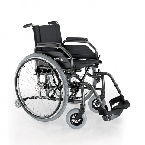 Eureka Surace kørestol sammenklappelig let rullestol aluminiumsstel