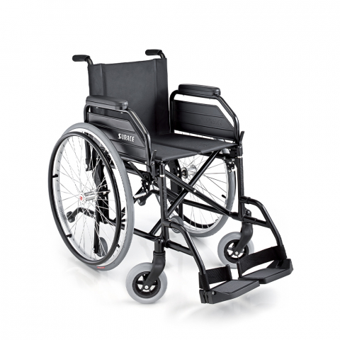 Foldbar letvægts kørestol 12,5 kg i aluminium S12 Surace Kampagne