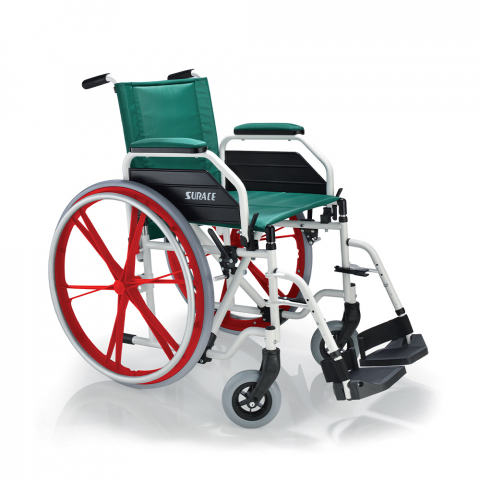 Itala Surace kørestol sammenklappelig letvægt rullestol aluminiumsstel