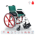 Foldbar kørestol i letvægts aluminium 15kg Itala Surace Tilbud