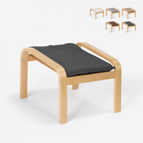 Sylt Fodskammel puf lænestol sofa stue træ stof skandinavisk design Kampagne