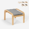 Sylt Fodskammel puf lænestol sofa stue træ stof skandinavisk design Udsalg