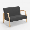 Esbjerg 2 personers sofa nordisk design i bøgetræ og med stofbetræk 