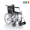 Surace Panda kørestol sammenklappelig rullestol letvægt aluminiumsstel På Tilbud