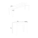 Isotta 90x42-302 cm hvidt farvet lille træ spisebord med udtræk Udvalg