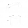 Isotta Concrete 90x42-302 cm betongrå farve lille træ spisebord udtræk Udvalg