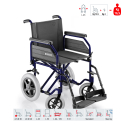 Foldbar letvægts kørestol i aluminium transportkørestol Surace 200 Tilbud