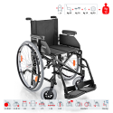 S13 Surace kørestol sammenklappelig letvægt rullestol aluminiumsstel Tilbud