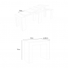 Mia 90x42-302 cm hvid farvet lille træ spisebord med udtræk Udvalg