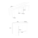 Allin Oak 78x47-299 cm egetræs effekt lille træ spisebord med udtræk Valgfri