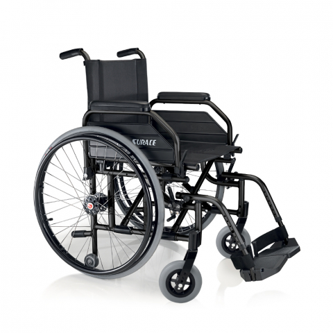Letvægts kørestol i aluminium 12,4 kg foldbar Eureka Super Surace Kampagne