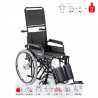 Letvægts kørestol med højt justerbart ryglæn og benstøtte Surace 600 Tilbud